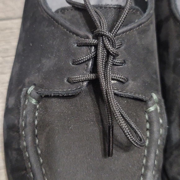 SAS Hand Crafted Petra Comfort Moccasin Black Nubuck Lace Up Shoes Womens 6.5 - Picture 5 of 11